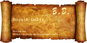 Bozsik Dolli névjegykártya